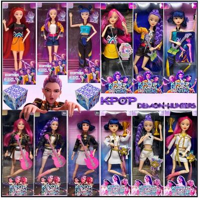 Anime KPop Demon Hunters Doll Vinyl Toy Rumi Mira Zoi Character Vinyl Mask Figurine Birthday Gift Fan Club Gifts