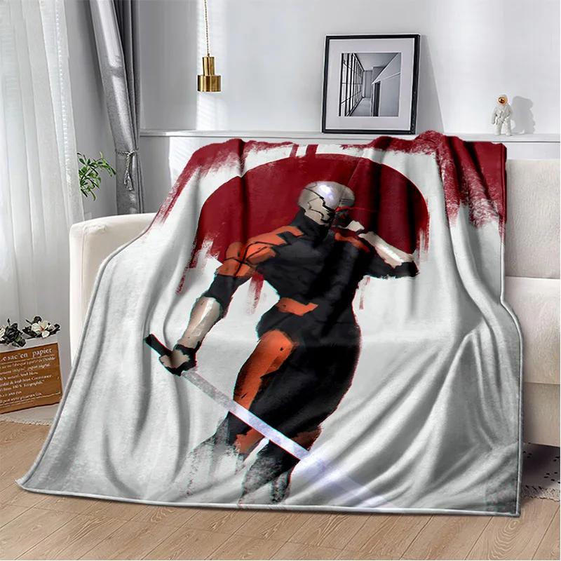 HD Metal Gear Solid Game Gamer Cartoon 3D Blanket,Soft Throw Blanket for Home Bedroom Bed Sofa Picnic Travel Cover Blanket Kids