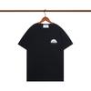 280g Double Yarn Cotton T-Shirt Couples Casablanca Castle Print Short Sleeve Round Neck Loose Fit