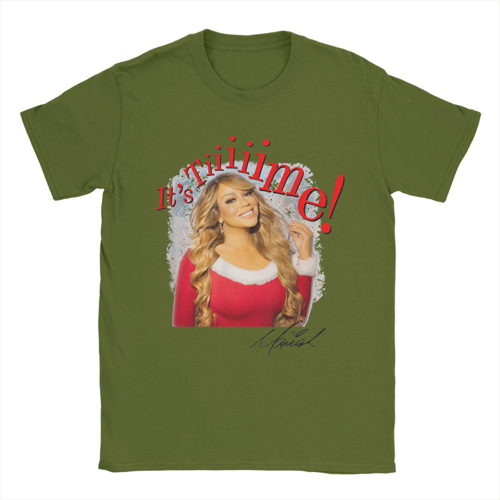Mariah Carey Official It s Time 30th Anniversary T-Shirts for Men  Cool Cotton Tee Shirt Crewneck Short Sleeve T Shirt Gift Tops 4XL