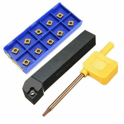 Versatile Tool Holder Set with CCMT060204HM VP15TF Inserts for Lathe Turning