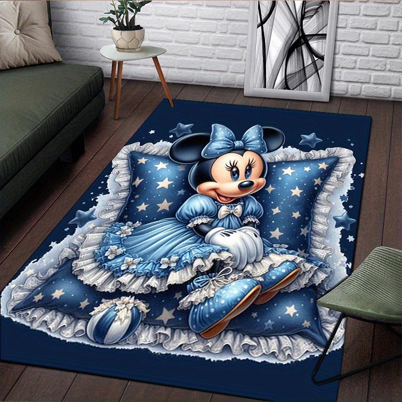 1pc Mickey Pattern Area Rug Soft Flannel Floor Mat for Living Room,Office,Bedroom and Carpet,Sofa Coffee Table Floor Mat