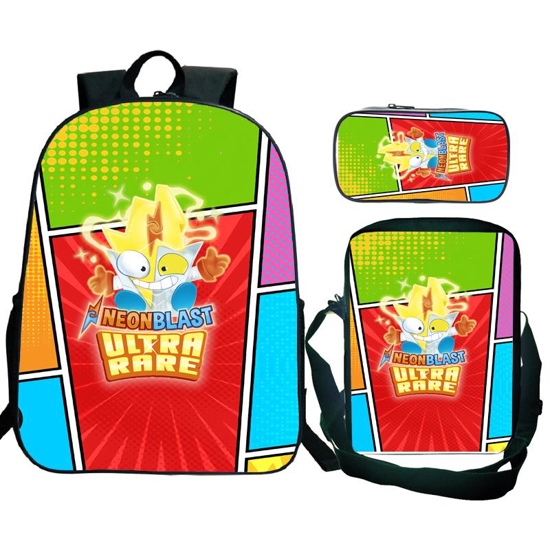 3Pcs/set Superzings Kazoom Kids Backpack Superthings Teenager Students Schoolbag Rucksack Children Laptop Daypack