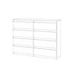 Große Kommode Eiche Wotan 120 CM 8 Schubladen TV-Schrank für Wohnzimmer Schlafzimmer