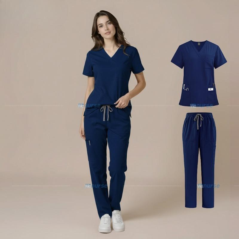 Stretch Hand-washing Clothes, Short-sleeved Surgical Gowns, Nurses, Doctors, Overalls, Pet Hospital, Short-sleeved Suits