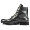 Herren Rutschfeste Motorradstiefel Dicksohlige Ritterstiefel Herren Retro Lederschuhe Outdoor Seitenreißverschluss Trainings-Knöchelstiefel Übergröße