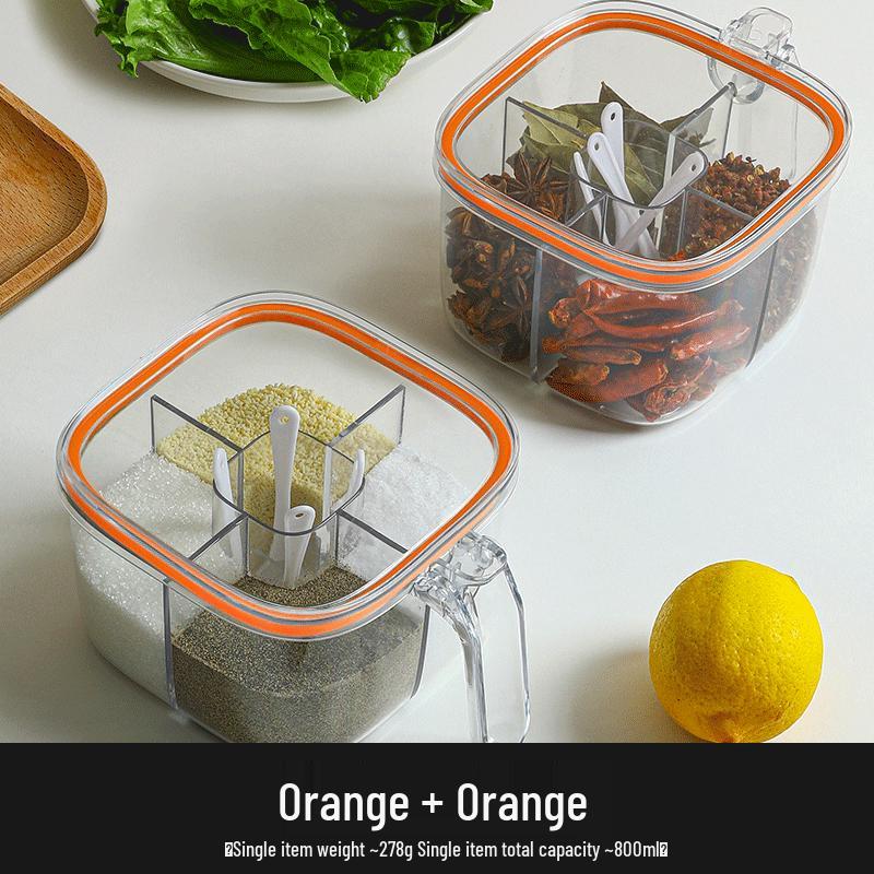 Qiwei Premium 4-in-1 Enamel Seasoning Box Set