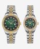 [Св.. Скотт Лондон] Св. Парний годинник Scott London Tempus з діамантами - Зелений ST5601MF-GGG