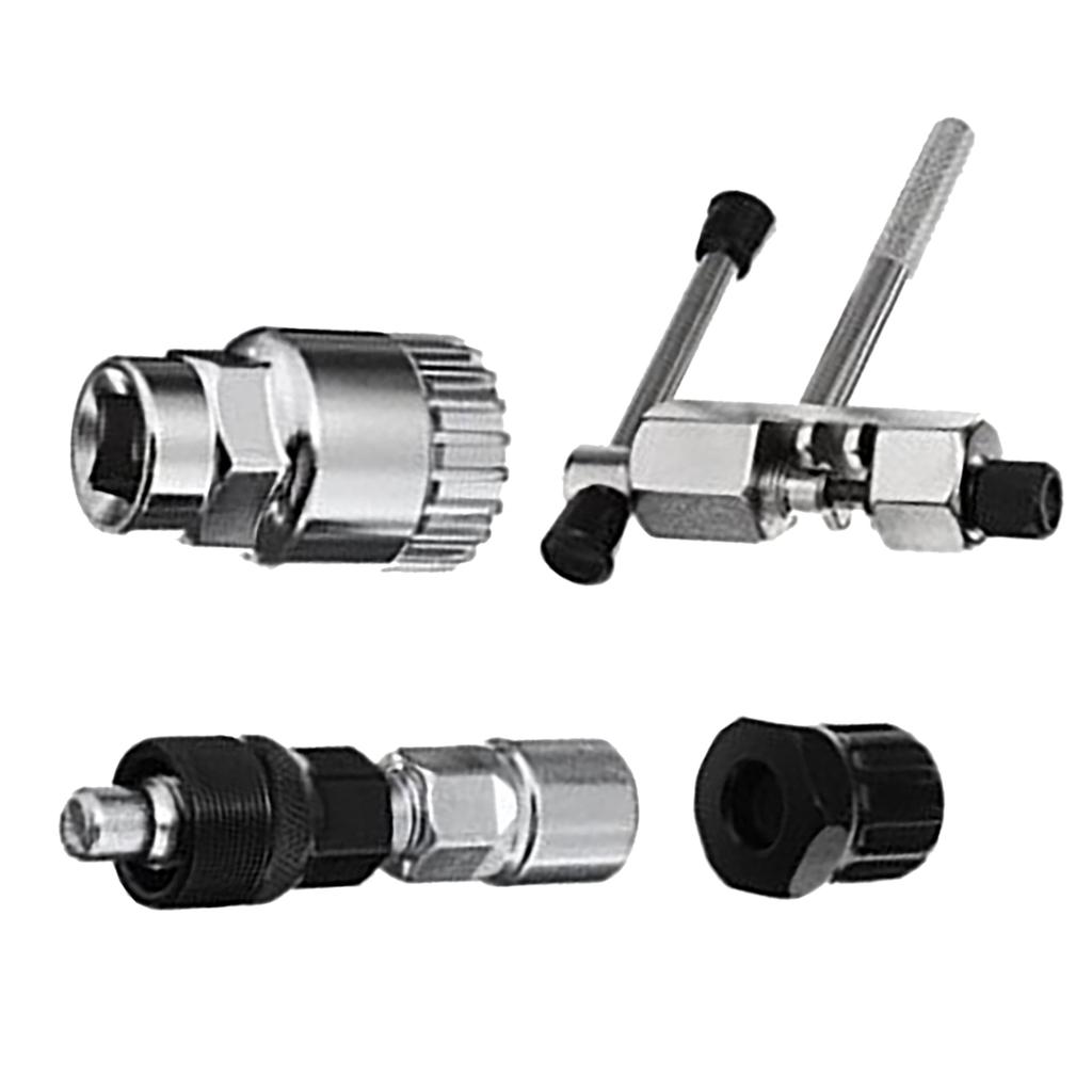 4pcs Bicycle Repair Tool Kit Mountain Road Bike Chain Bracket Crank Freewheel Remover Tool Set for Cycling
