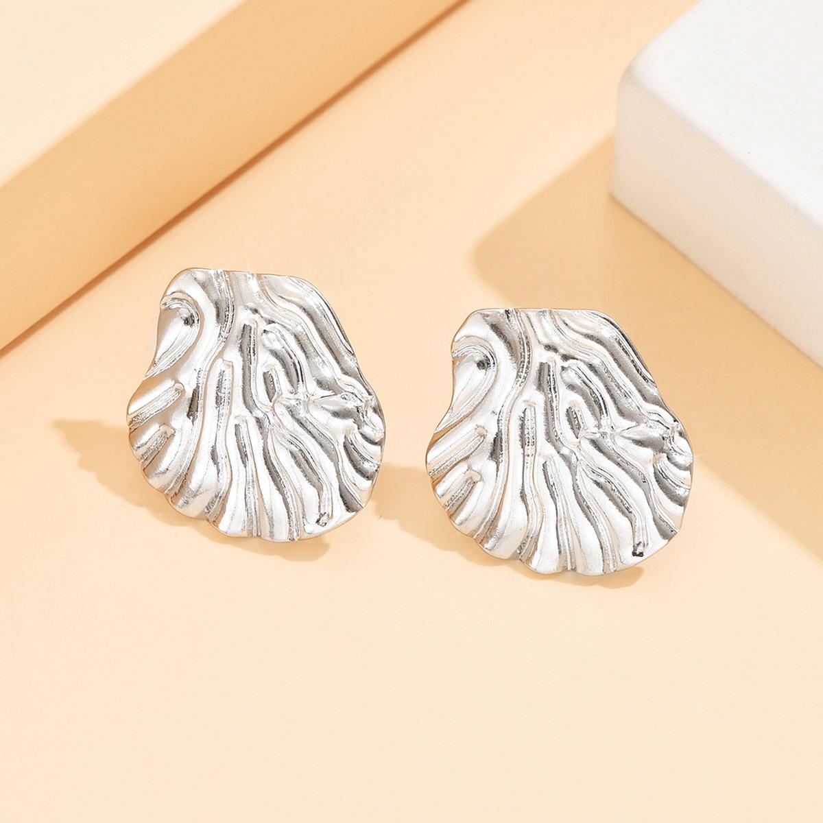 Stainless Steel Shell Earrings for Women - Retro Scallop Style
