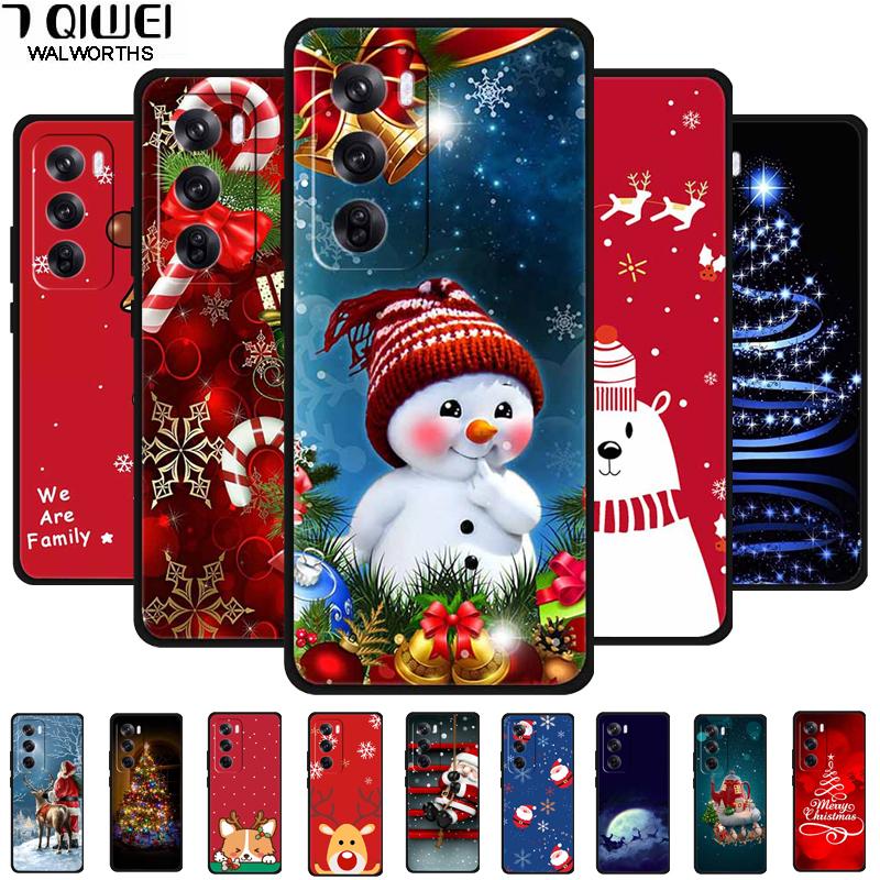 2024 Christmas Phone Cases For Oppo Reno12 Pro 6.7"Cases Soft TPU Silicone For Oppo Reno12 5G Cover Bumper Funda Reno12 12Pro 5G