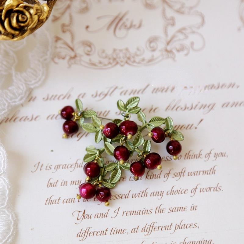 

Вінтажна літературна брошка Senxi Sweet Purple Grape Brooch, свіжий і солодкий жіночий набір підвісок із фруктами