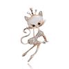 Luxury Animal Pins Imitation Pearls Rhinestone Brooches Elegant Owl Brooches  Gift Giving