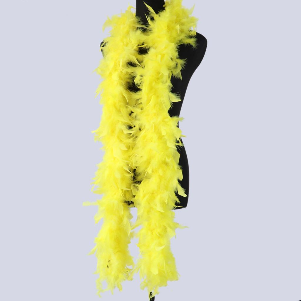 DIY 2m Puffy Turkey Feathers Boa Women's Carnival Neck Costume Accessory Professional Stage Performance Craft Ladies Fluffy Prop