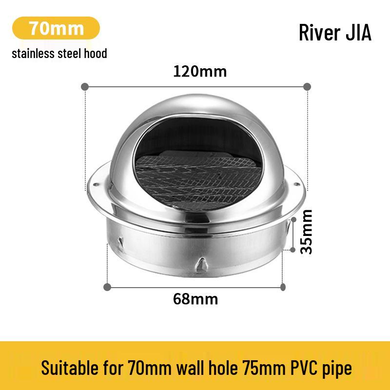 

Stainless Steel Wind Cap: Dustproof & Rainproof Kitchen/Bathroom Exhaust Vent Cover