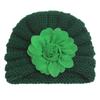 Autumn and winter new baby wool flower hat, children's warm flower pullover hat, baby hat