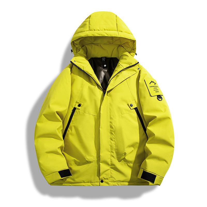 Men's Autumn and Winter Hooded Overalls Cotton Clothes Trendy Thickened Cotton Clothes