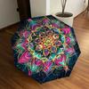 1pc Mandala Art Automatic Umbrella Durable Iron Frame & Plastic Handle, Gift for Men & Women, Sturdy Construction yy250905107