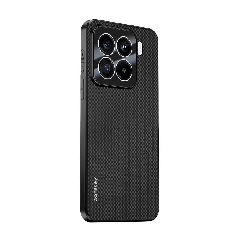 

Luxury Solid Color Matte Kevlar Carbon Fiber Heat Dissipation Shockproof Phone Case For Xiaomi 15 Ultra 14 Pro Bumper Back Cover Xiaomi 14 чорний