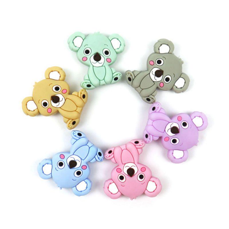 licone Bead Animal Cute Teether Teething Safe Baby Care DIY Jewelry Necklace Toy