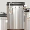 Stainless Steel Coffee Beans sealed jar Vacuum Storage Container Large Capacity Grains Tea Nut Snack Keep Fresh Storage Jar