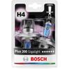 Bosch H4 Plus 200 Gigalight Halogen Headlight Bulb, 12v 60/55 W