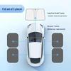 Titanium Silver Sunshade Car Front Windshield Blackout Curtain - Heat Insulation & Sun Protection Cover.