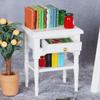 1:12 Miniature Dollhouse Bedroom White Bedside Table Model