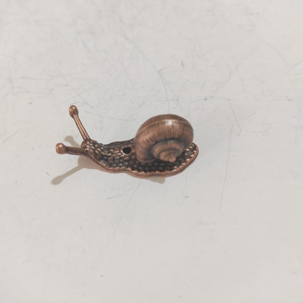 Copper-Plated Snail Incense Holder: Creative Micro-Carved Animal Ornament and Tea Pet
