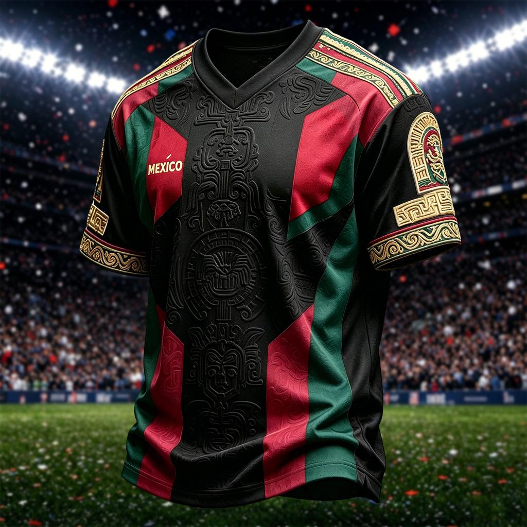 Men's Casual Short Sleeve Tee with Mexico Graphic Print, Lightweight and Breathable Neck for Summer