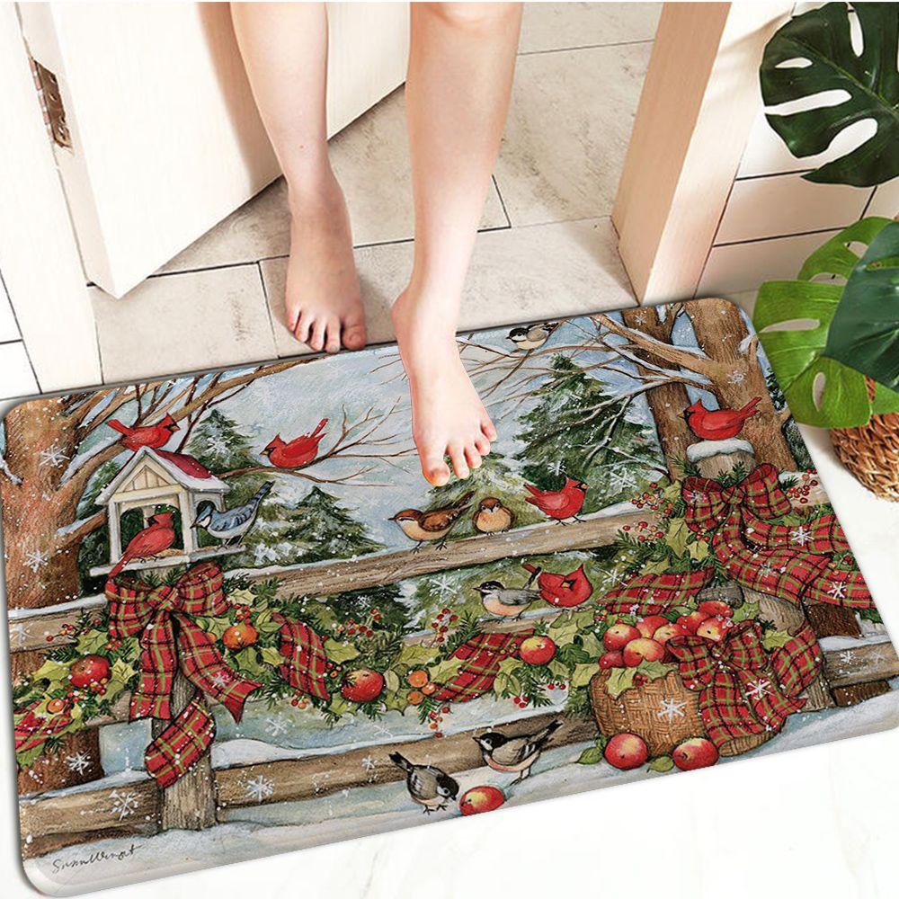 Christmas Church Dolls Entrance Door Mat Cheaper Anti-slip Modern Area Rugs Living Room Balcony Bathroom Printed Carpet Doormat