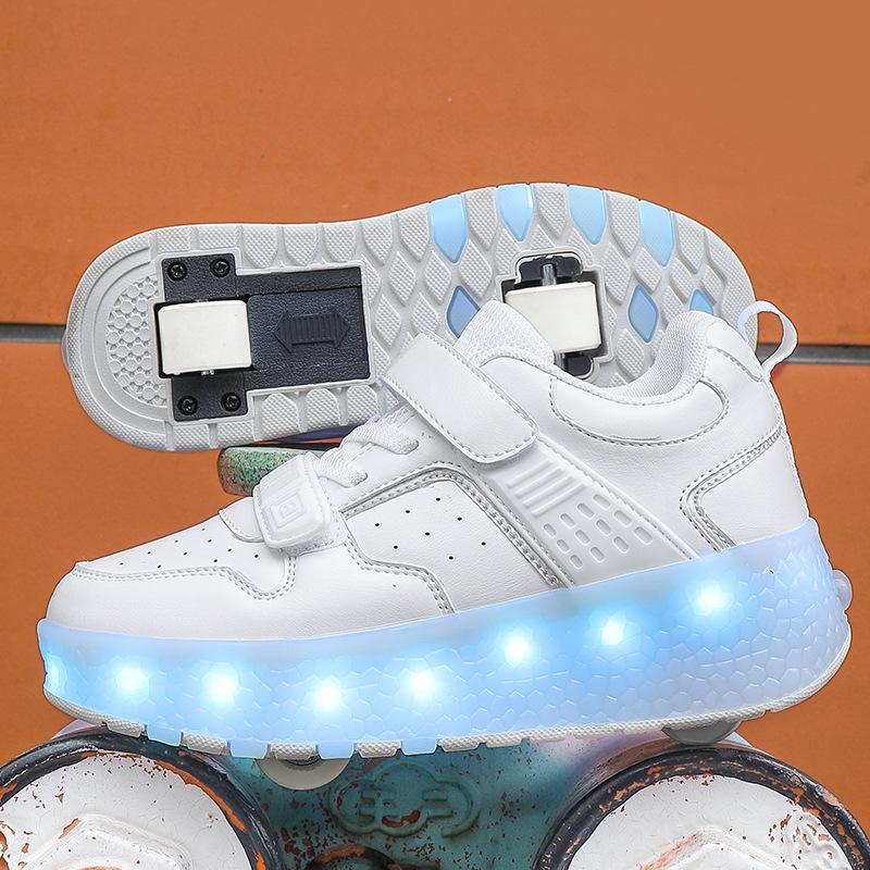 

Перезаряжаемые двухколесные светящиеся роликовые коньки для мужчин, женщин и детей - Выдвижные роликовые коньки со светящимися колесами 35