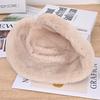 Winter imitation wool Mongolian hat basin hat men and women thickened cold and warm bucket hat large brim adult