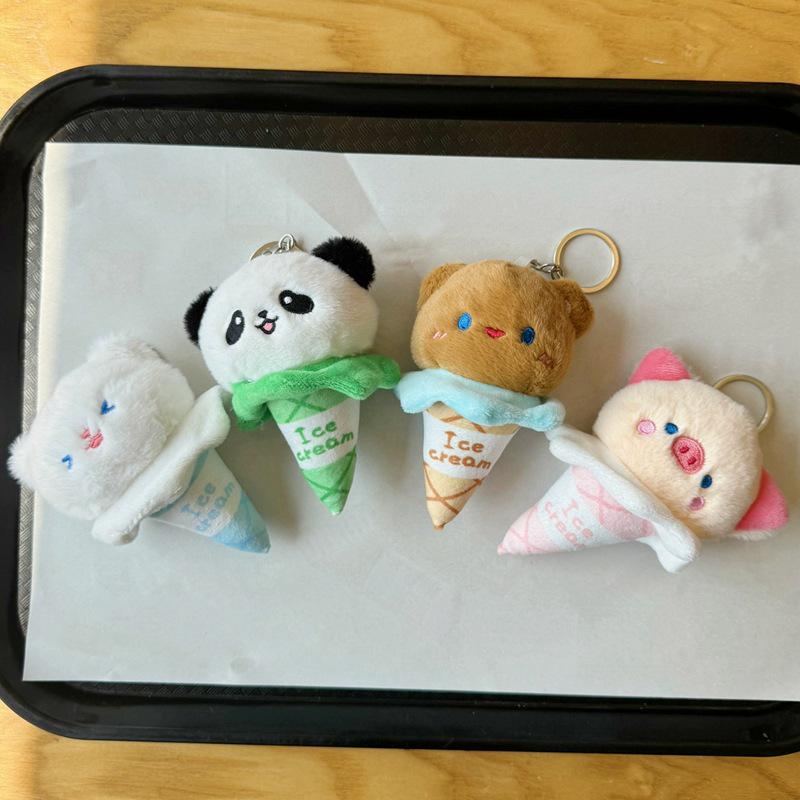 Wow! Niedlicher Panda Plüsch Eis Schlüsselanhänger & Kätzchen Taschenanhänger