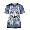 Animal Wolf Cool trička Crew Neck 3D tisk Léto Pánské tričko Oversized TRIčko Hip Hop Košile Pro muže Streetwear Top Tričko