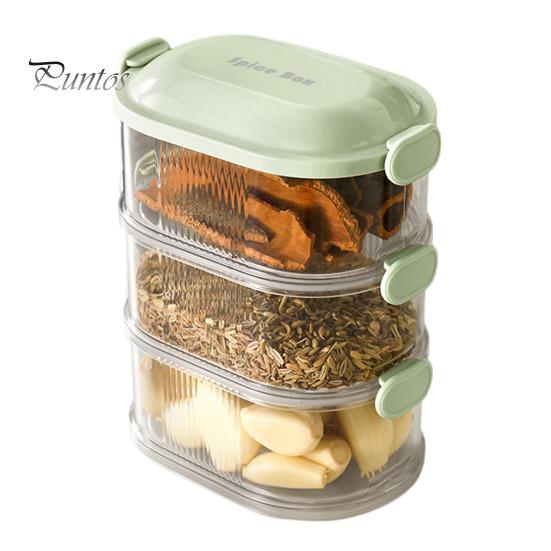 

Большая вместительная коробка для хранения специй, легкоочищаемая, с откидной крышкой, пыле- и влагонепроницаемая коробка для хранения продуктов, герметичный корпус Triple Layer зелёный