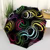 1pc Colorful Circles Automatic Folding Umbrella - 8-Rib Automatic Open/Close, Large Canopy Birthday Festival Gift yy251217155