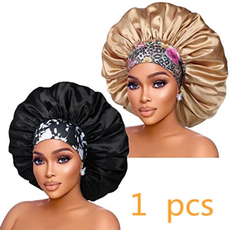 

Шелковый атласный чепчик диаметром 37 см с уютной цветочной лентой