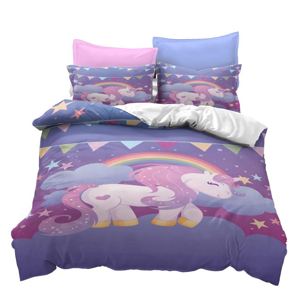 Bettwäsche-Set, Einhorn-Serie Größe Dreiteiliger Bettbezug