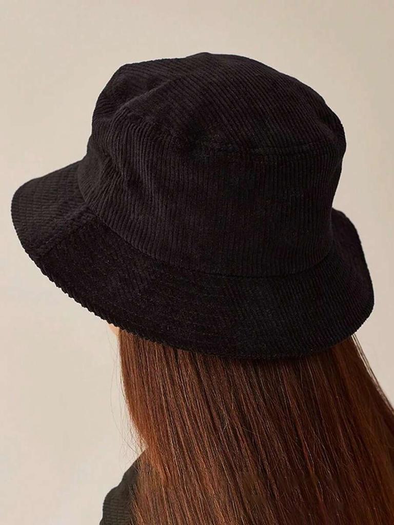 Thick Corduroy Wide Brim Warm Bucket Hat For Adults