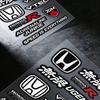 ARA1 FOR HONDA MUGEN TYPE R VTEC Waterproof Reflective Motorbike Stickers Easy Peel Removable Decals for Motorcycle Car