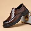 Men's Leather Shoes Commuter Shoes Hand Scratch First Layer Cowhide Business Leather Shoes Dress Casual Men's Shoes Trend