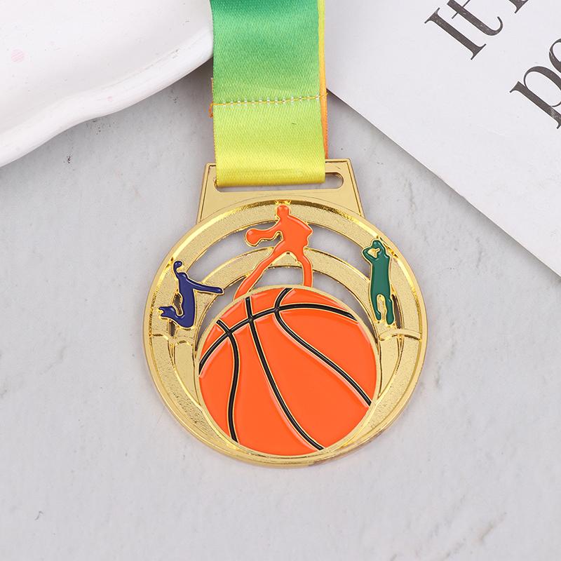 Winner Medal Kickball Medals Award With Neck Ribbon For Winner Reward Sports Metals Football Basketball Volleyball Prizes