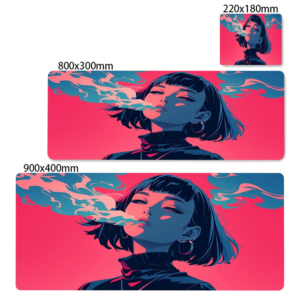 50x100cm Gaming Mousepad Anime Girl Mouse Pad Pc Accessories Keyboard Mat Rubber Anti slip Deskmat Household Desk Protector Mats