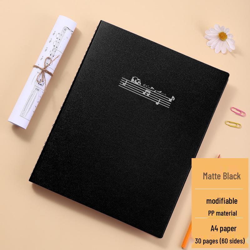 Morandi Non-Reflective A4 Piano Sheet Music Folder with Clip