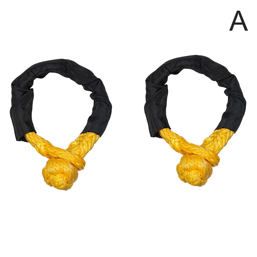 Synthetic Soft Shackle Rope 17 Tons Max Break High-Performance Tow Shackles With Protective Sleeve For Off-Road Towing UTV ATV