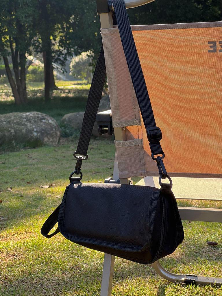 Tragbarer Klapphocker & Federmäppchen-Kombi - Kompakter Outdoor-Stuhl & Clutch-Tasche