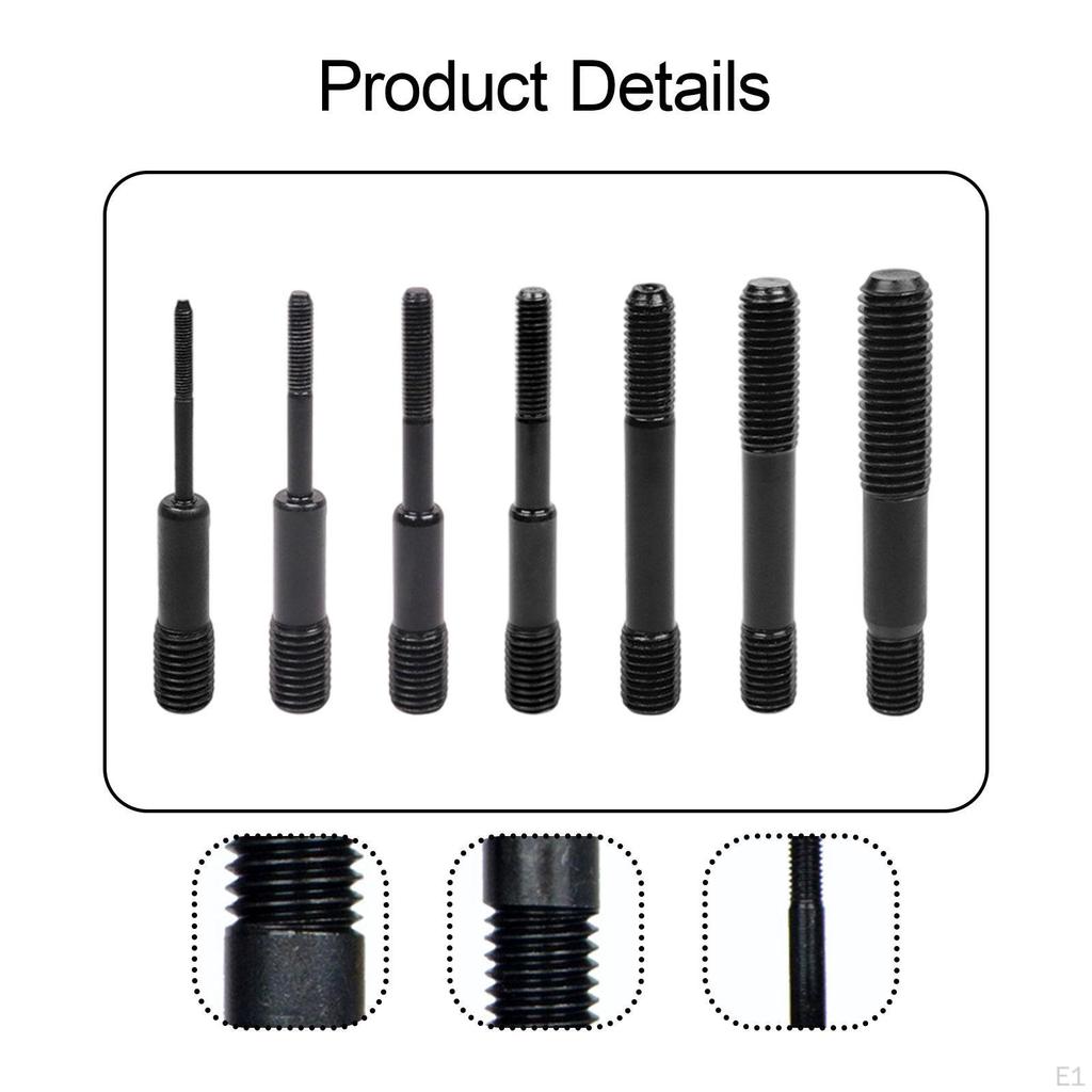7 Pieces Air Hydraulic Rivet Nut Tool Setting Kit Quick Change Rivnut Riveting for Construction
