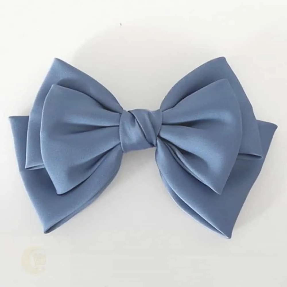 MOONH Premium Hair Pin Pretty Hair Pin Lovely Hair Pin Blue Silk 3-Tier Knot Hair Pin