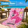 Custom Name Unicorn Pony Beach Towel Microfiber Beach Towel, Lightweight and Quick-Dry, for Summer Travel, Swimming Pool Gift